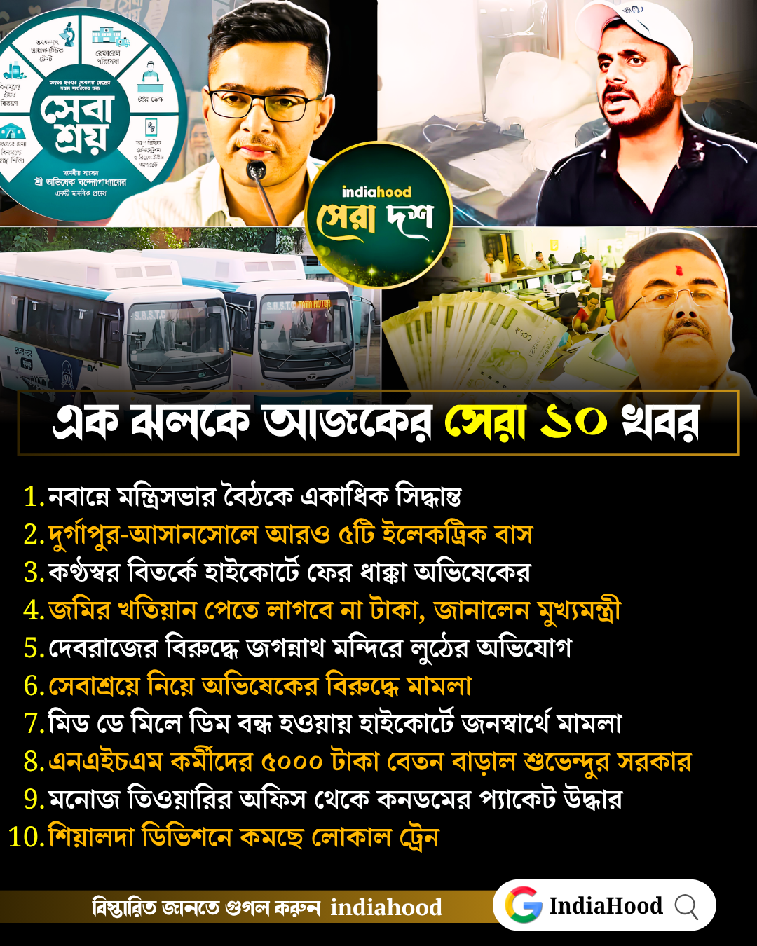 আজকের সেরা ১০ খবর (৩ জুলাই)